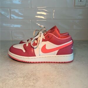 Nike Kids Pink and White Jordans